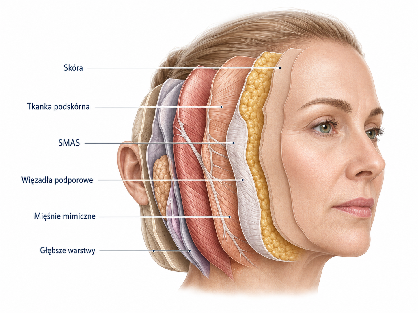 Warstwy anatomiczne twarzy